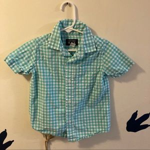 The Children’s Place Toddler Boy Checkered Button Down Short Sleeve Size 2T